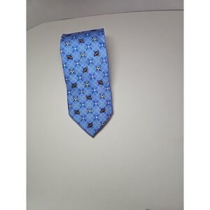 J. KHAKI Blue Plaid Football Baseball Soccer Sports Boy Youth Silk Neck Tie‎